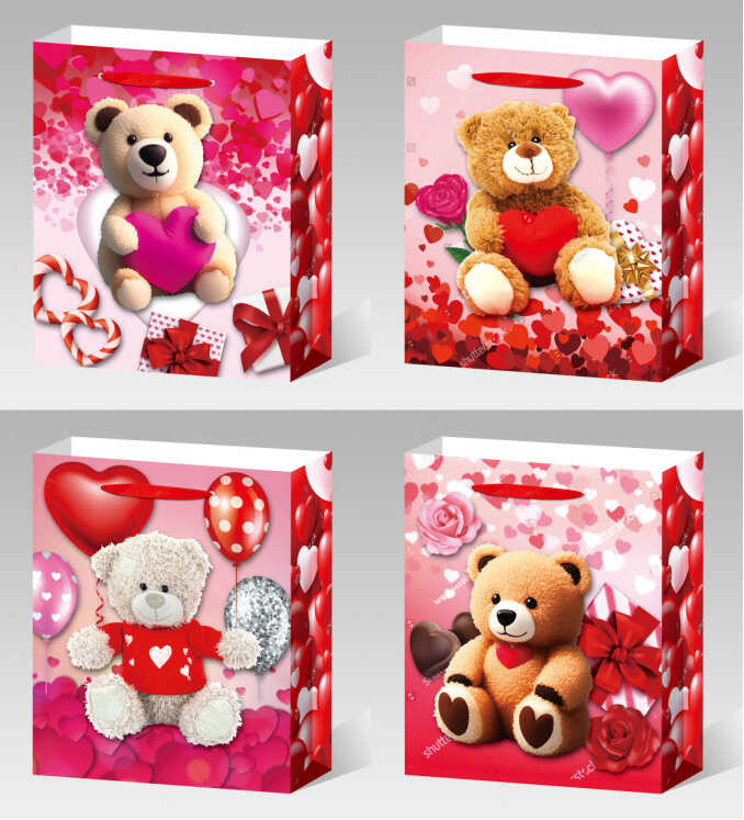 Пакет подарунковий C 69510 (720) 4 види, МАЛИЙ, ВИДАЄТЬСЯ ТІЛЬКИ МІКС ВИДІВ