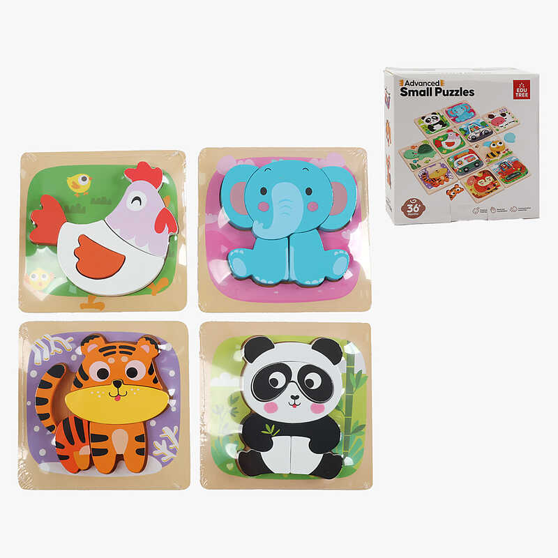 Вкладиші C 73295 (36) 4 штуки в наборі, дерев’яні, в коробці ВИДАЄТЬСЯ ТІЛЬКИ МІКС ВИДІВ