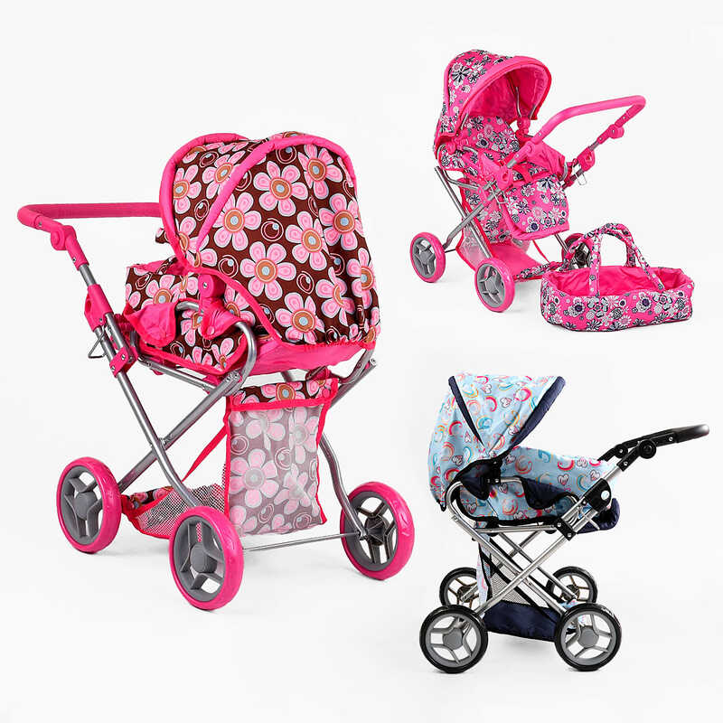 Візочок-трансформер 9346 (4) "Melobo", 3 види, алюмінієвий корпус, знімна люлька, в коробці, ВИДАЄТЬСЯ ТІЛЬКИ МІКС ВИДІВ