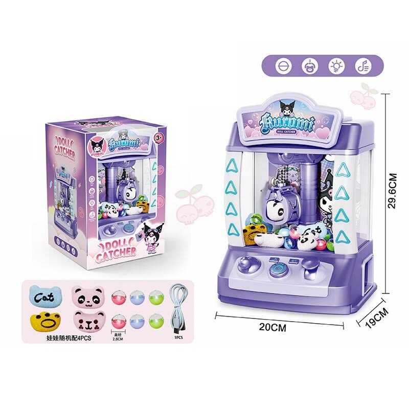 Ігровий автомат WW 1001 D (18) мелодії, підсвічування, від мережі й від батарейок, type-c, м’які іграшки, кульки, в коробці