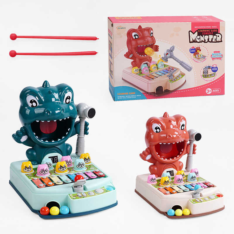 Стукалка 989 A (24) 2 кольори, підсвічування, музика, катапульта, ксилофон, в коробці