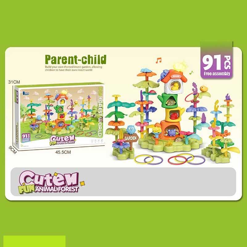 Конструктор 389-3 (18) 91 деталь, в коробці