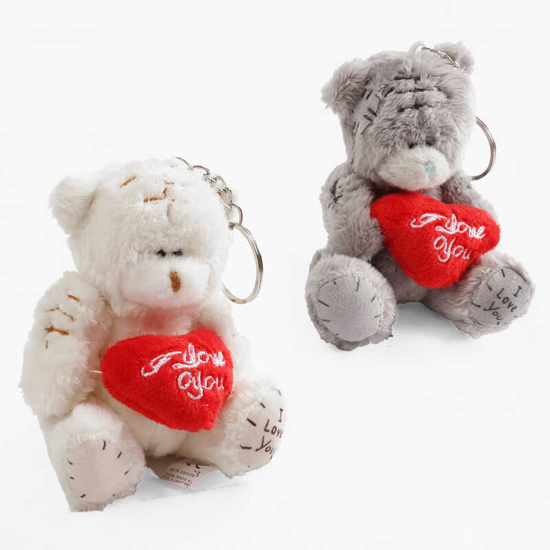 М'яка іграшка-брелок M 17960 (1080) ЦІНА ЗА 1 ШТУКУ, “Ведмідь”, висота - 9 см, металева фурнітура, ВИДАЄТЬСЯ МІКС ВИДІВ