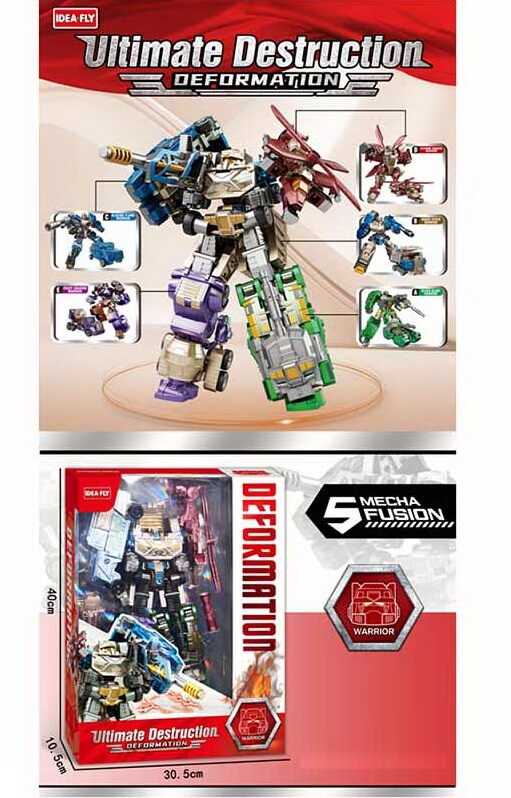 Трансформер XL 91852 Штрих=10363 (24/2) 5 роботів, які збираються в одного великого, в коробці