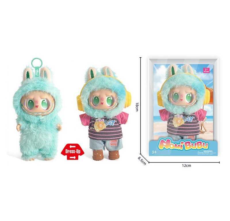 М`яка іграшка-брелок YF 004 F (120/2) герой, гумовий, висота 17 см, металеве кільце, знімний одяг, рухомі ручки та ніжки, навушники, в коробці