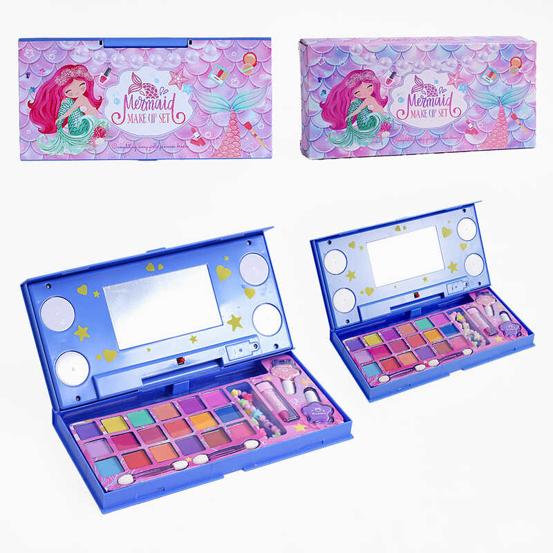 Набір косметики AA 2815-1 (144/2) дзеркало з підсвічуванням, помада, лак для нігтів, тіні, аплікатори, в коробці