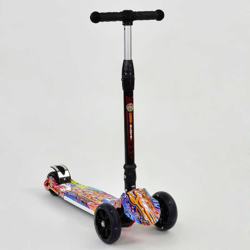 Самокат А 24717/ 7404 (8) світло, d передніх коліс14 см, d задніх коліс 8см