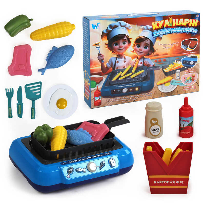 Кулінарні експерименти 41446 (18) "WToys", підсвічування, звукові ефекти, 13 аксесуарів, продукти змінюють колір, кухонне начиння, в коробці