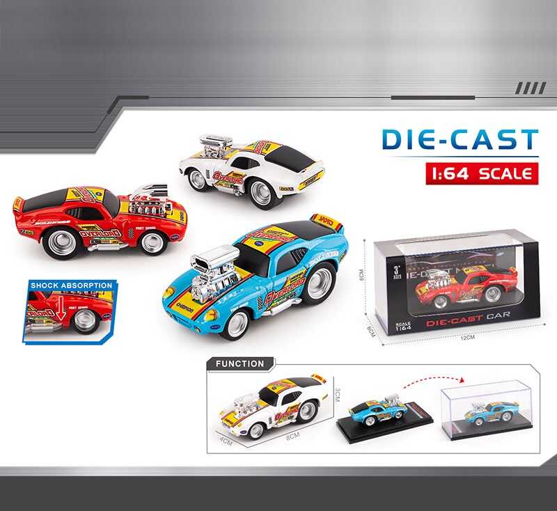 Машинка K 501 A5 (240/4) металопластикова, інерція, масштаб 1:64, в коробці, ВИДАЄТЬСЯ ТІЛЬКИ МІКС ВИДІВ